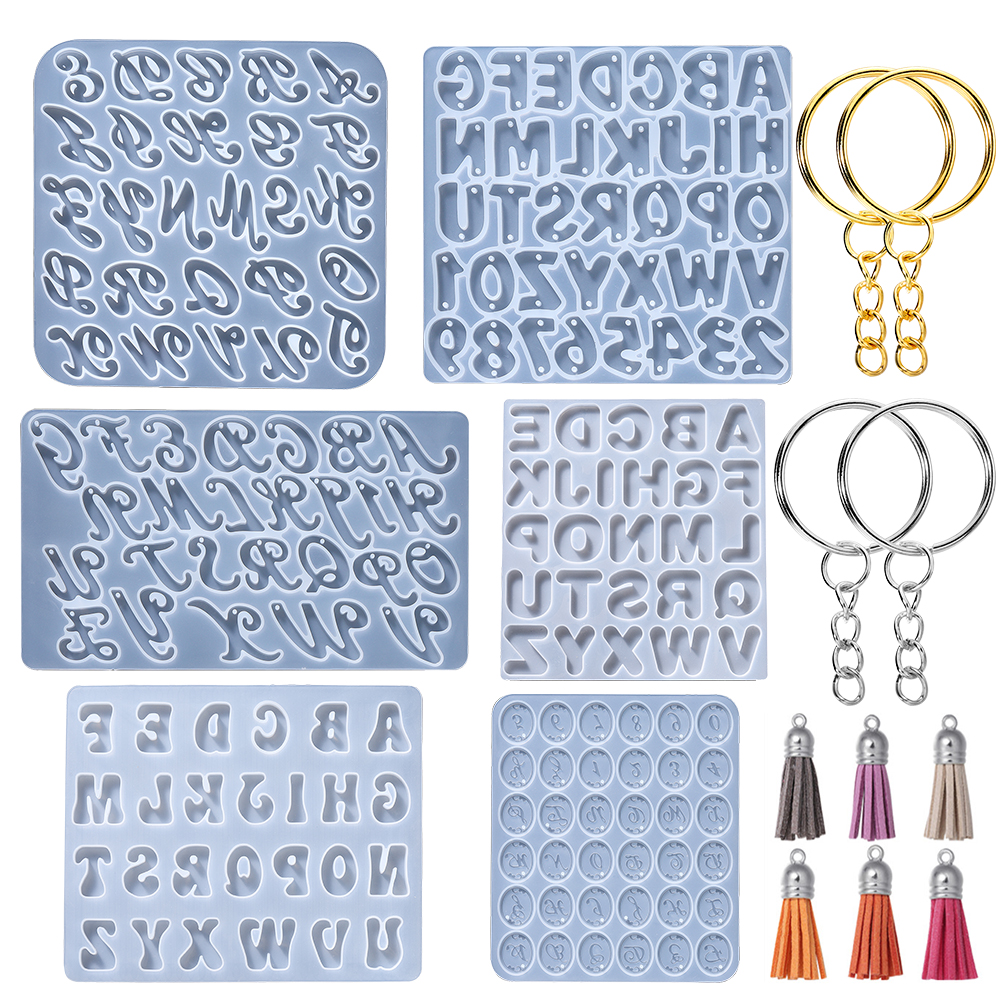 Resin Art Kit For Beginners - Alfabet epoksi Resin silikon cetakan angka