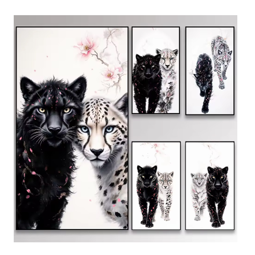 Resin Art Kit For Beginners - Shadow Leopard 5D Diy Diamond Painting
