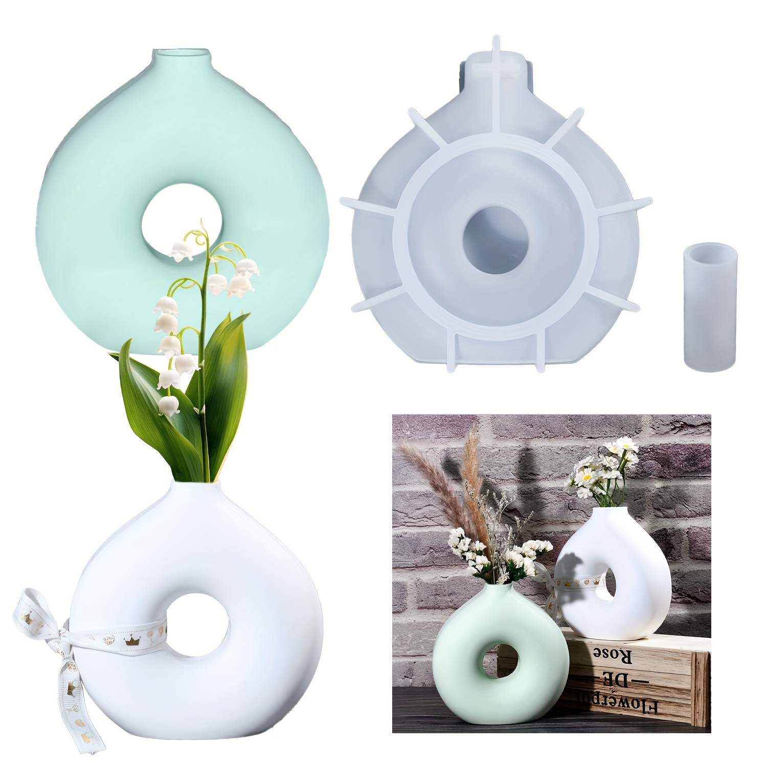 Resin Art Epoxy - 1 DIY Cetakan Silikon Vas Bulat