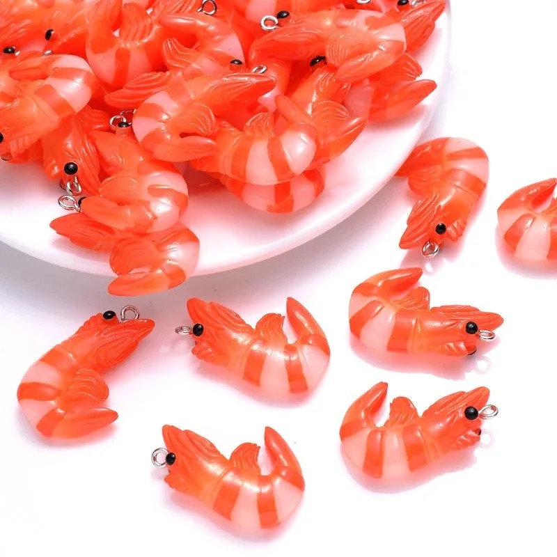 Resin Art Supplies Near Me - 10 Buah Liontin Udang Lobster Simulasi