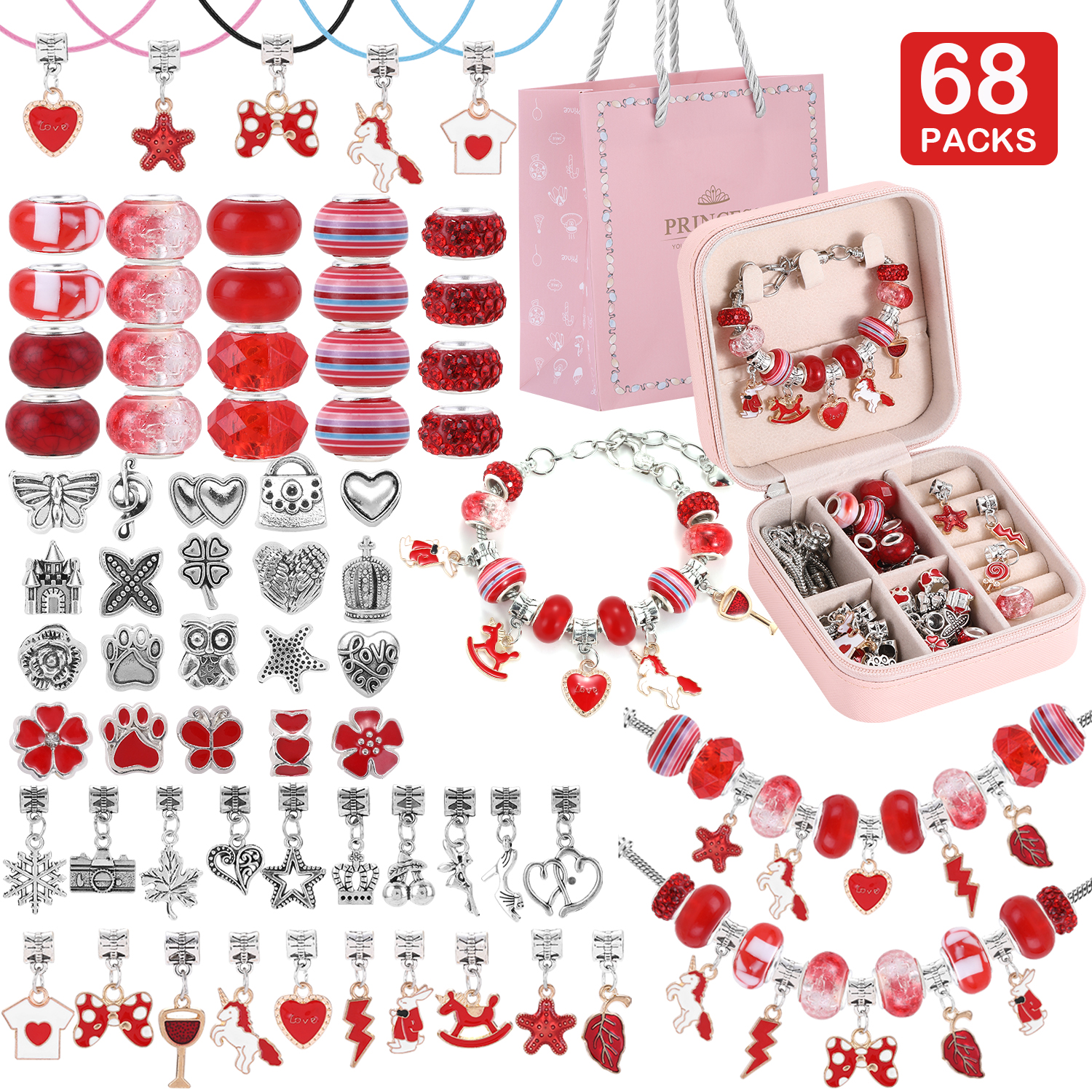 Resin Art Supplies Near Me - Kit Pembuatan Gelang Manik-manik 68 Buah,
