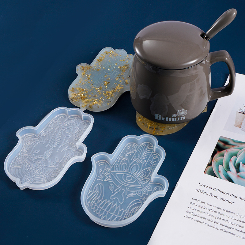 Resin Art Epoxy - 1 Buah DIY Coaster Hand Of