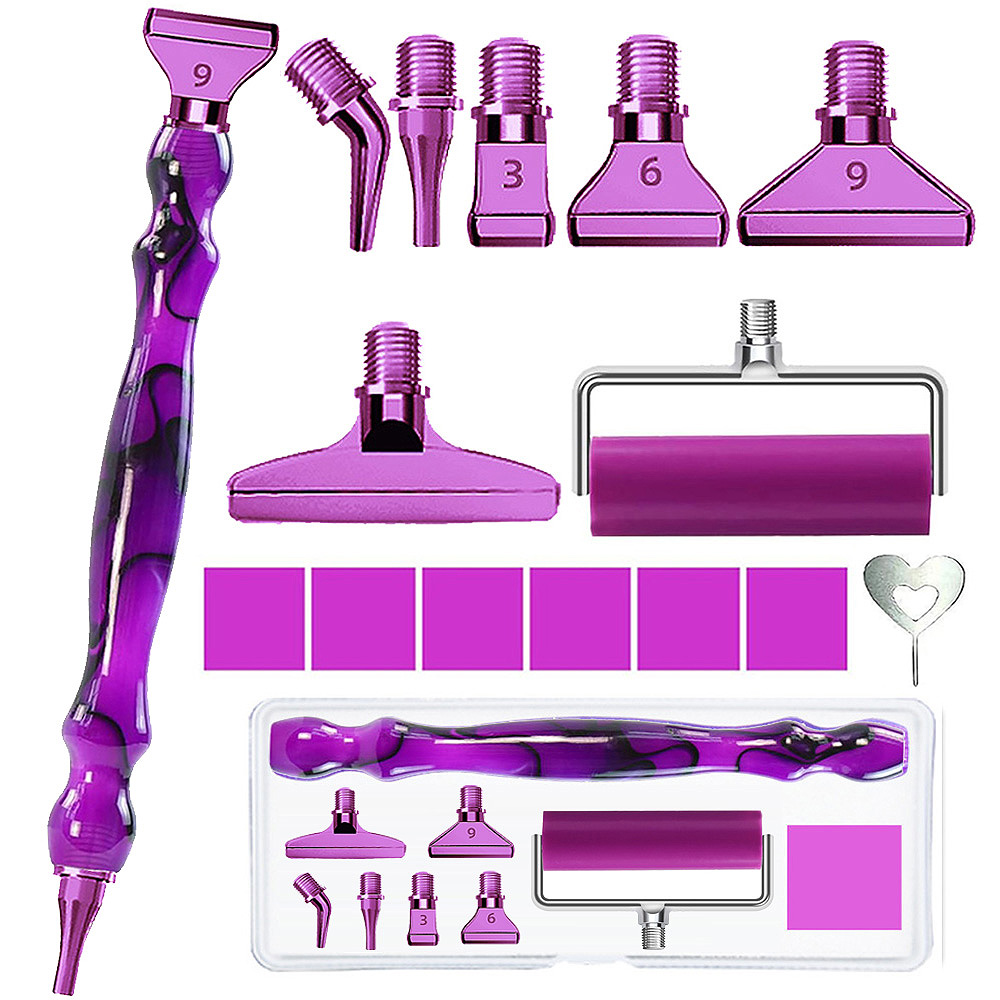 Resin Art Pen - Set alat aksesori pena lukisan berlian,