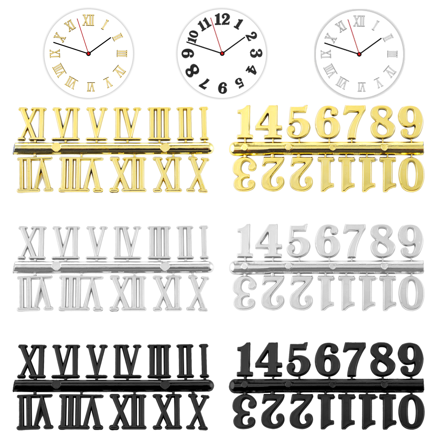 Resin Art Clock - Angka jam aksesori angka jam pemulihan