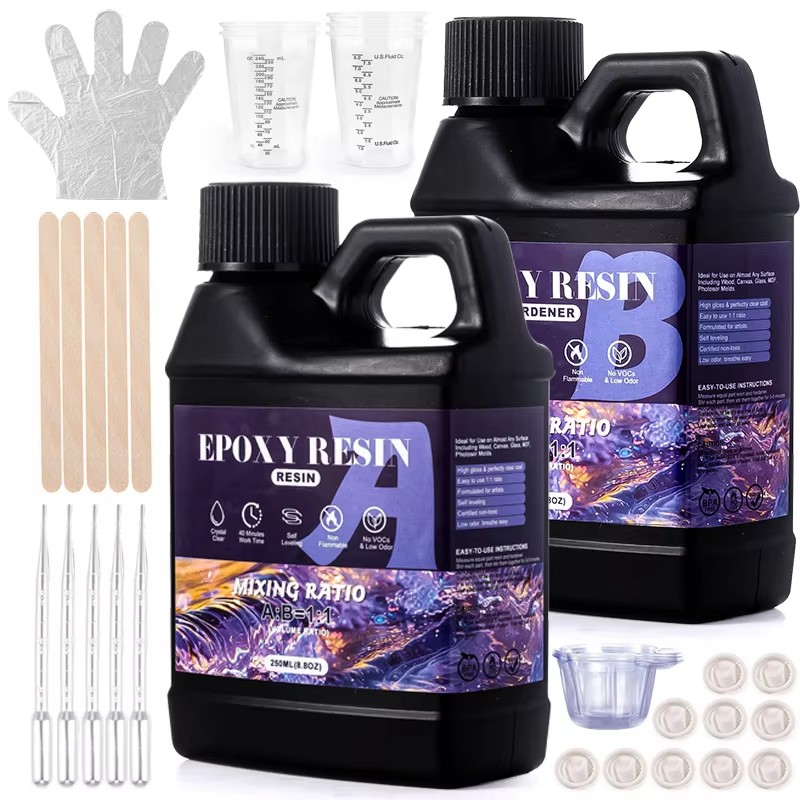 Resin Art Kit For Beginners - Campuran Mudah 1:1 Kit Resin Epoksi