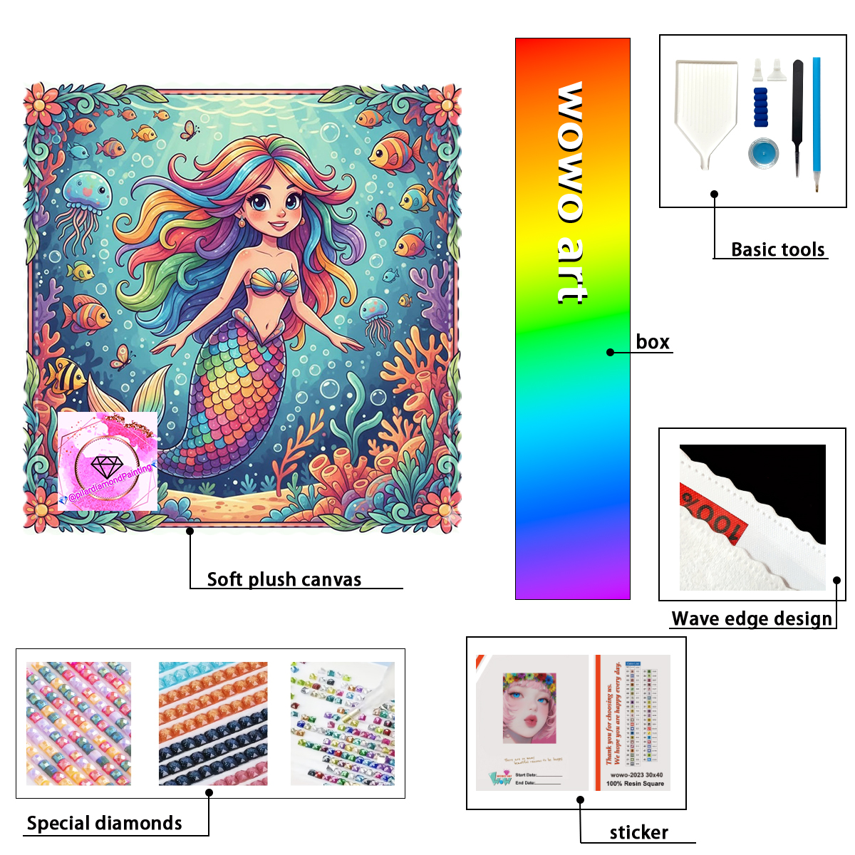 Resin Art Under 100 - 【Pilar Diamond Art】Putri Duyung Bawah Laut