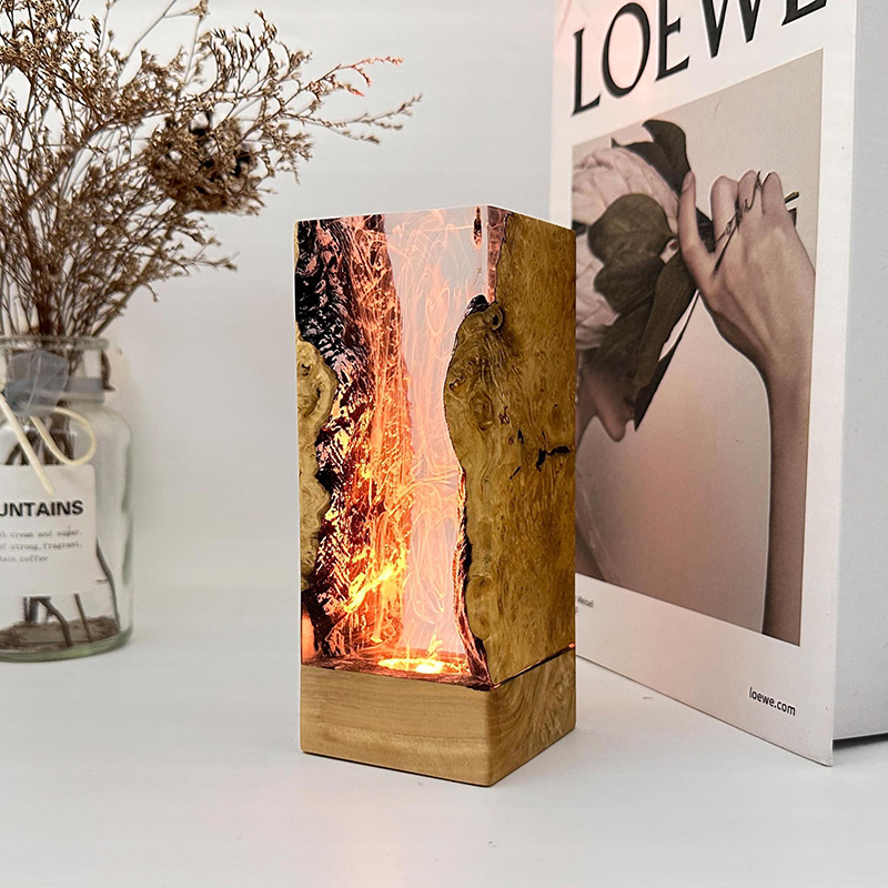 Resin Art Lamp - Lampu Meja Resin Tema Organisme Gua