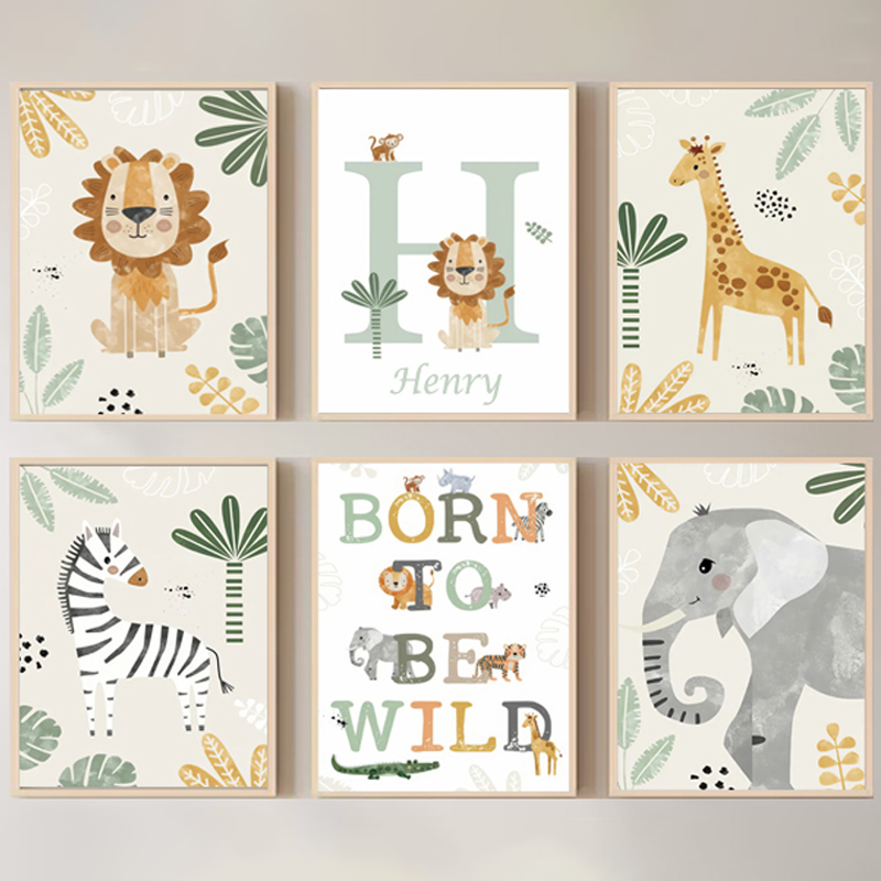 Resin Art Name - Poster Nama Bayi yang Dapat Disesuaikan,