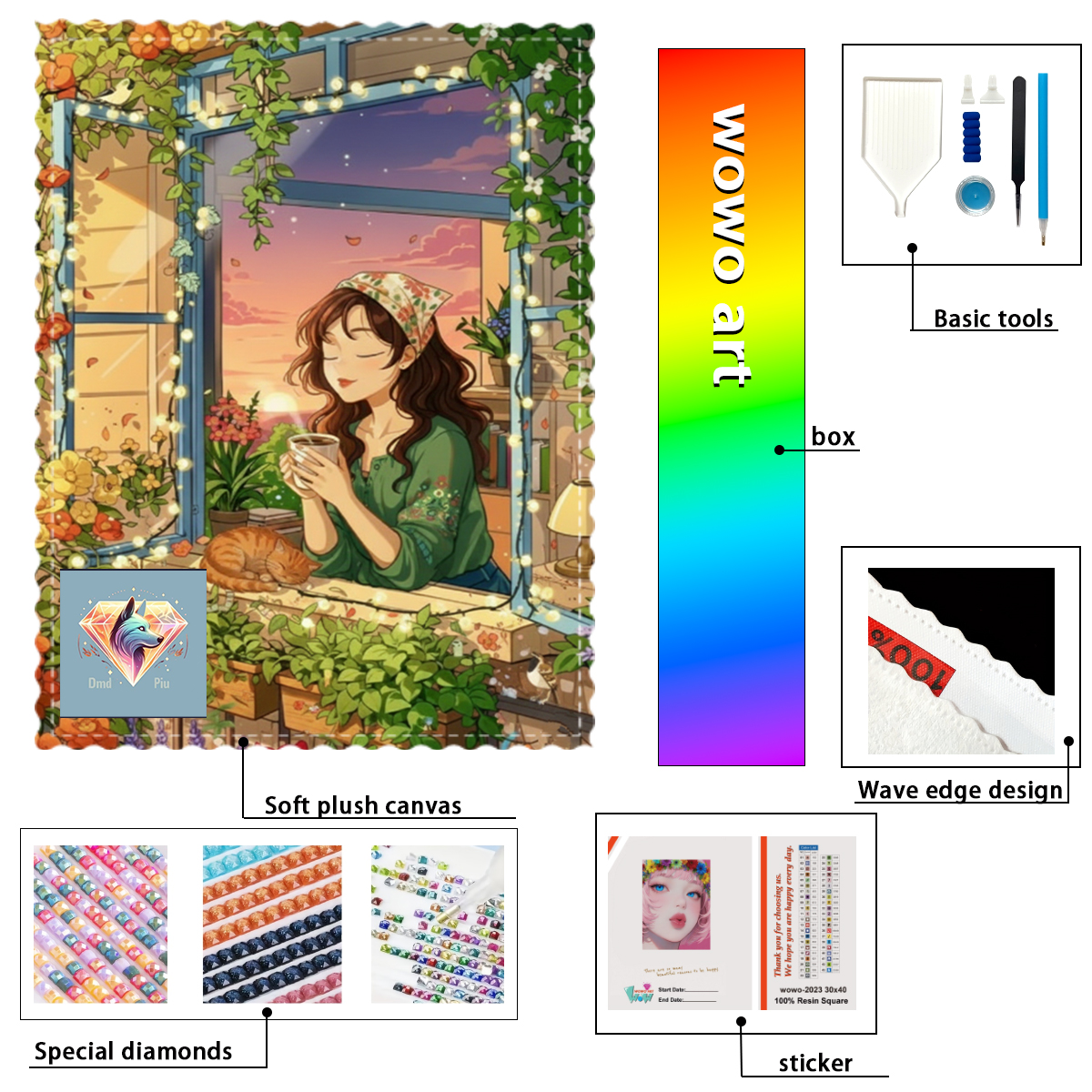 Resin Art Under 100 - 【Piu Diamond Art】Gadis di Bawah Pohon