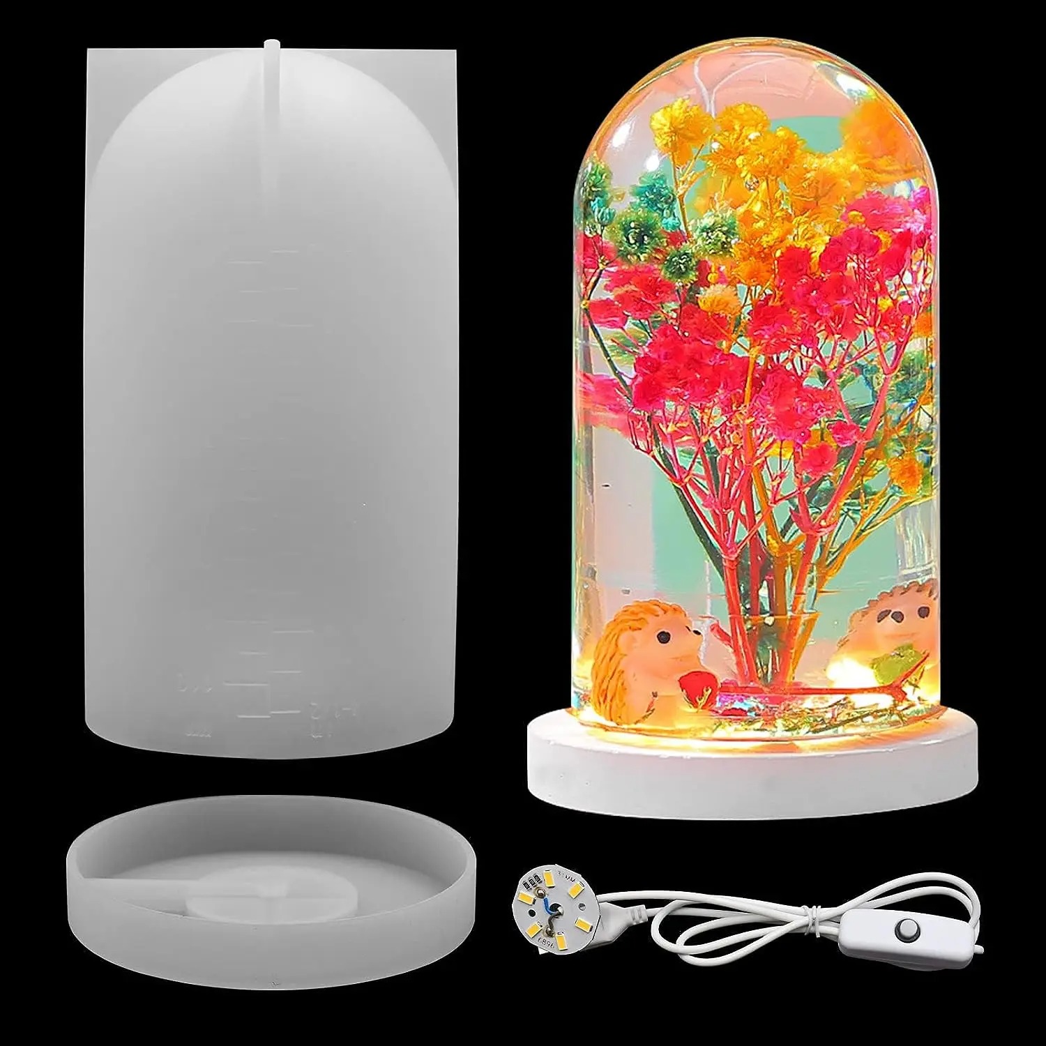 Resin Art Lamp - Cetakan Resin Epoksi Kristal DIY Ornamen