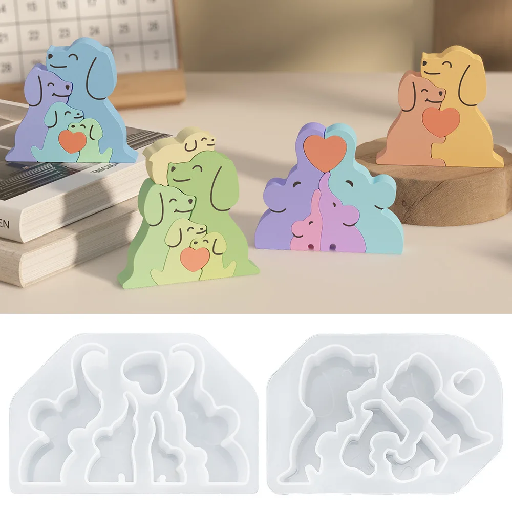 Resin Art Clay - Hewan keluarga cinta balon lilin silikon