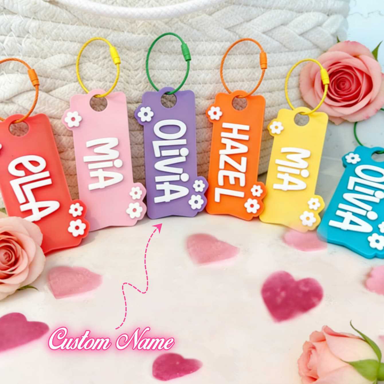 Resin Art Name - Gantungan Kunci Akrilik Nama Kustom Dekorasi