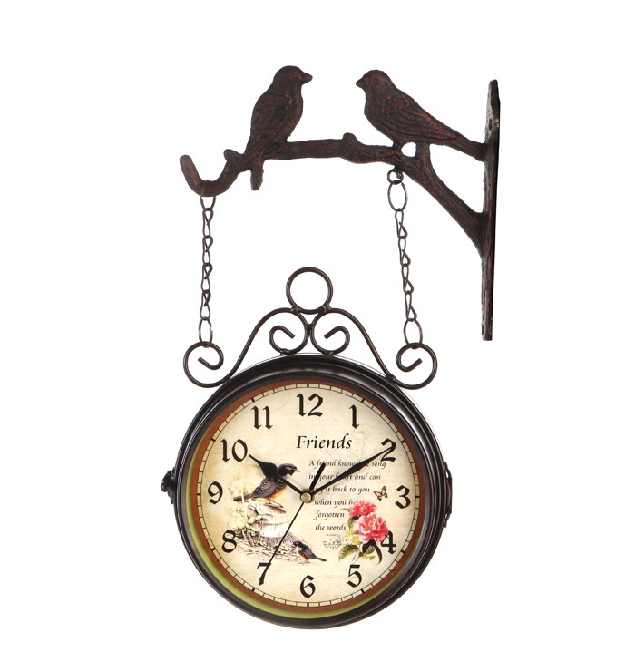 Resin Art Clock - Jam dinding dekoratif dua sisi -