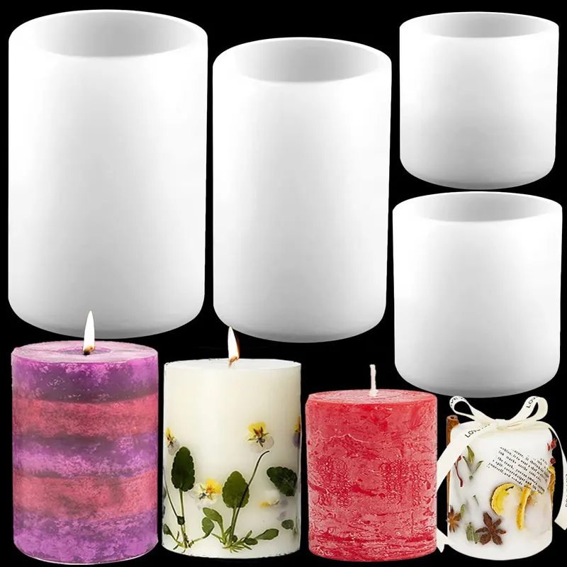 Resin Art Clay - Cetakan Lilin Silikon Silinder Cetakan Resin