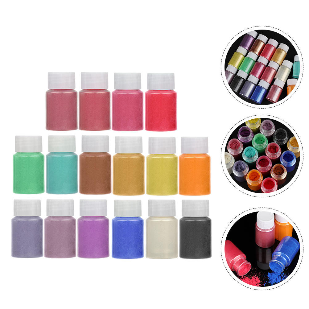 Resin Art Epoxy - 16 Warna Pigmen Bubuk Mutiara untuk