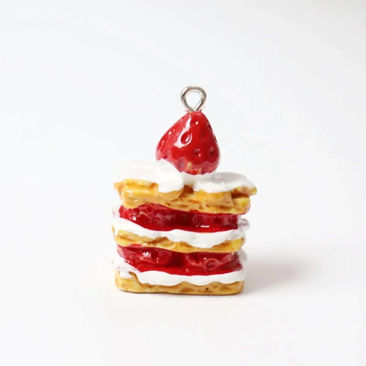Resin Art Jewelry Kit - 10 Buah Liontin Resin Kue Stroberi
