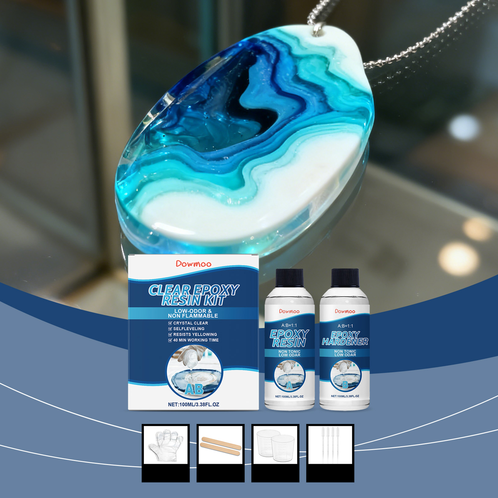 Resin Art Epoxy - Resin Epoksi Kristal Bening DIY Rasio