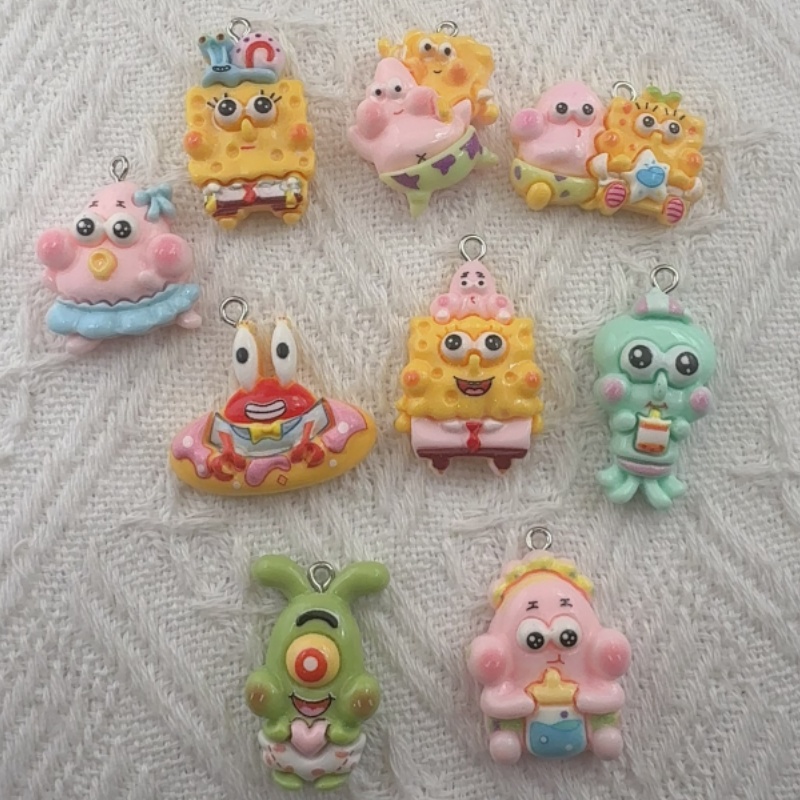 Resin Art Supplies Near Me - 10 buah liontin resin kartun, anting-anting