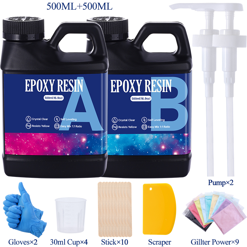Resin Art Table Top - Kit Resin Epoksi Kristal Jernih 1:1