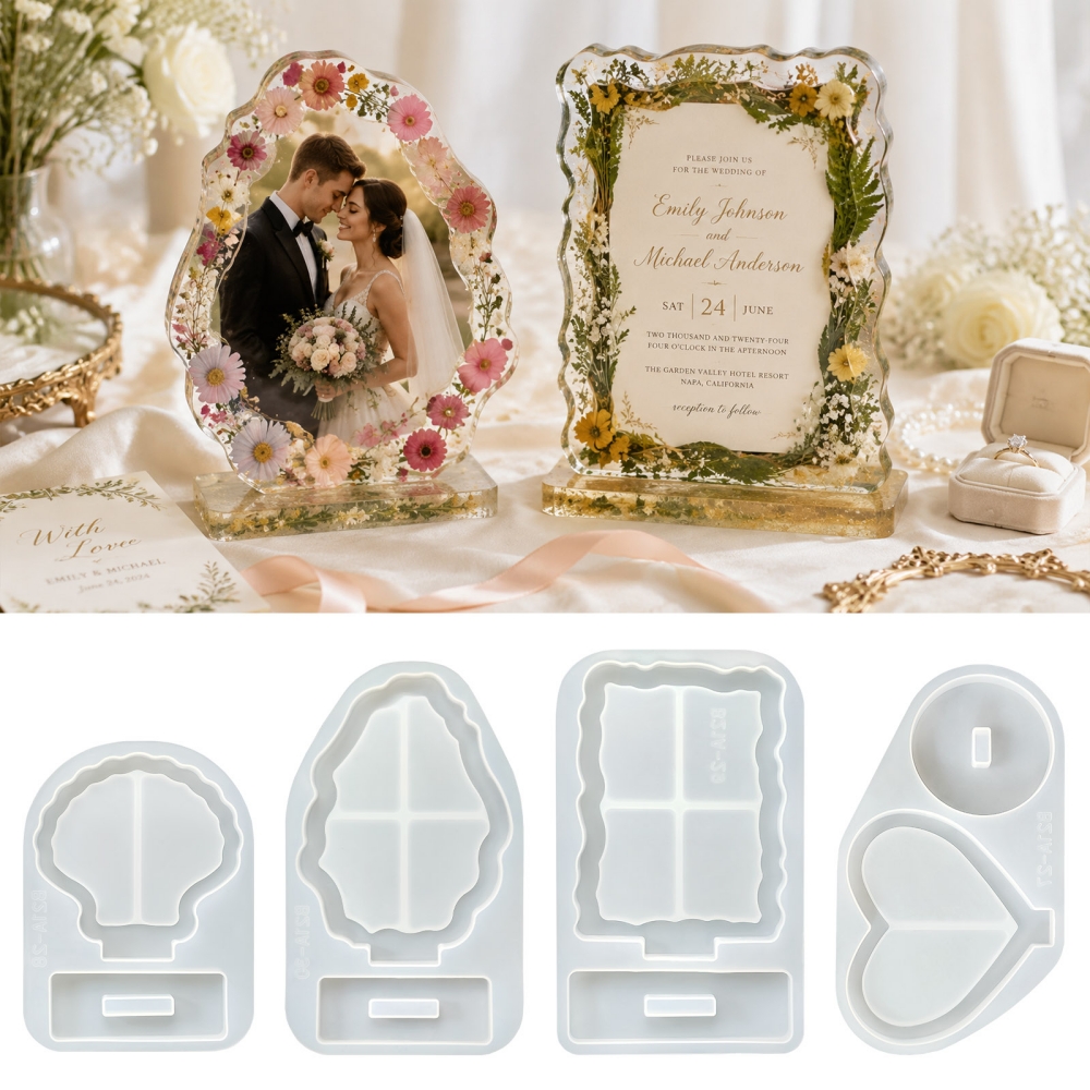 Resin Art Frame - Cetakan Resin Bingkai Foto Bentuk Hati
