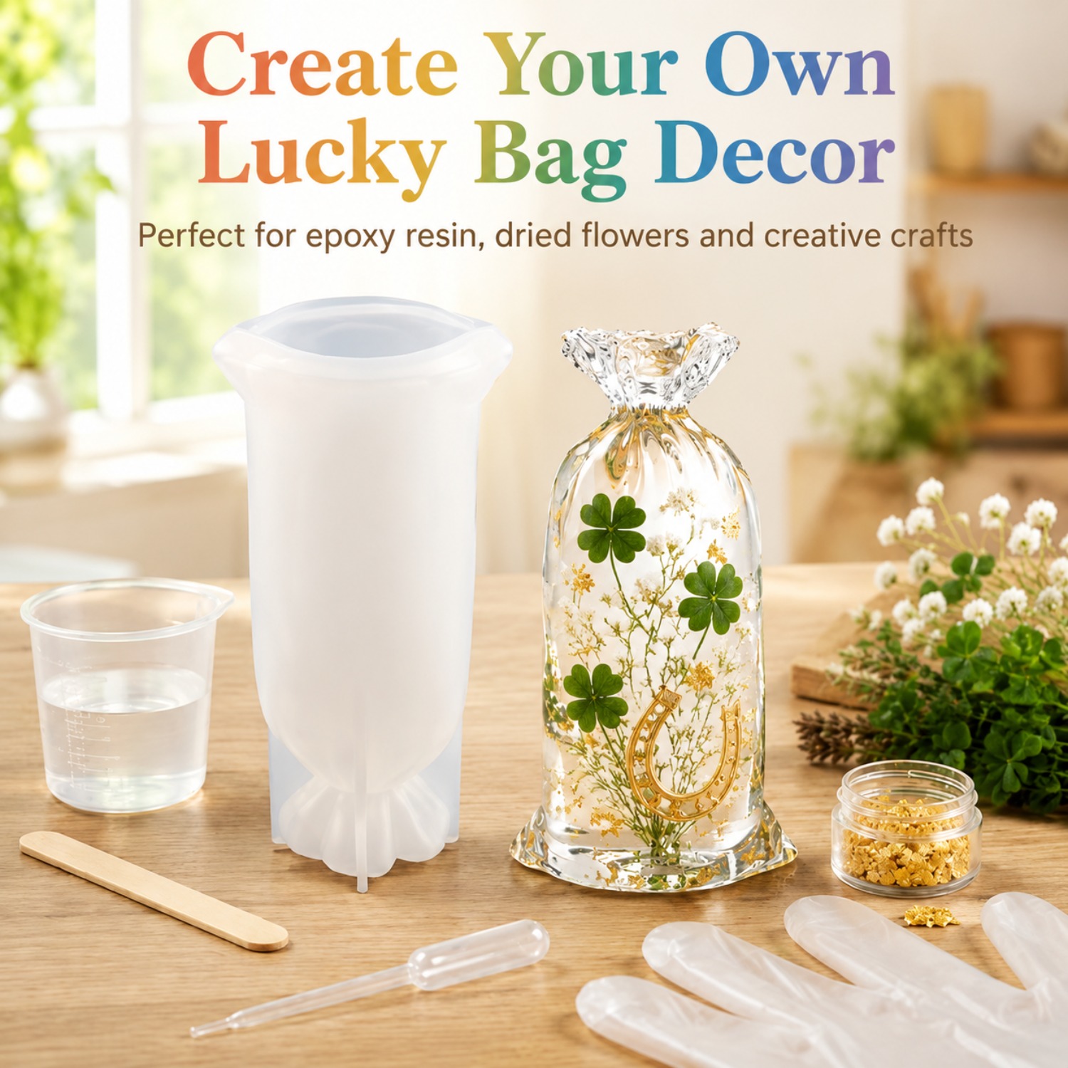 Resin Art Epoxy - Cetakan Silikon Resin Lucky Bag, Cetakan
