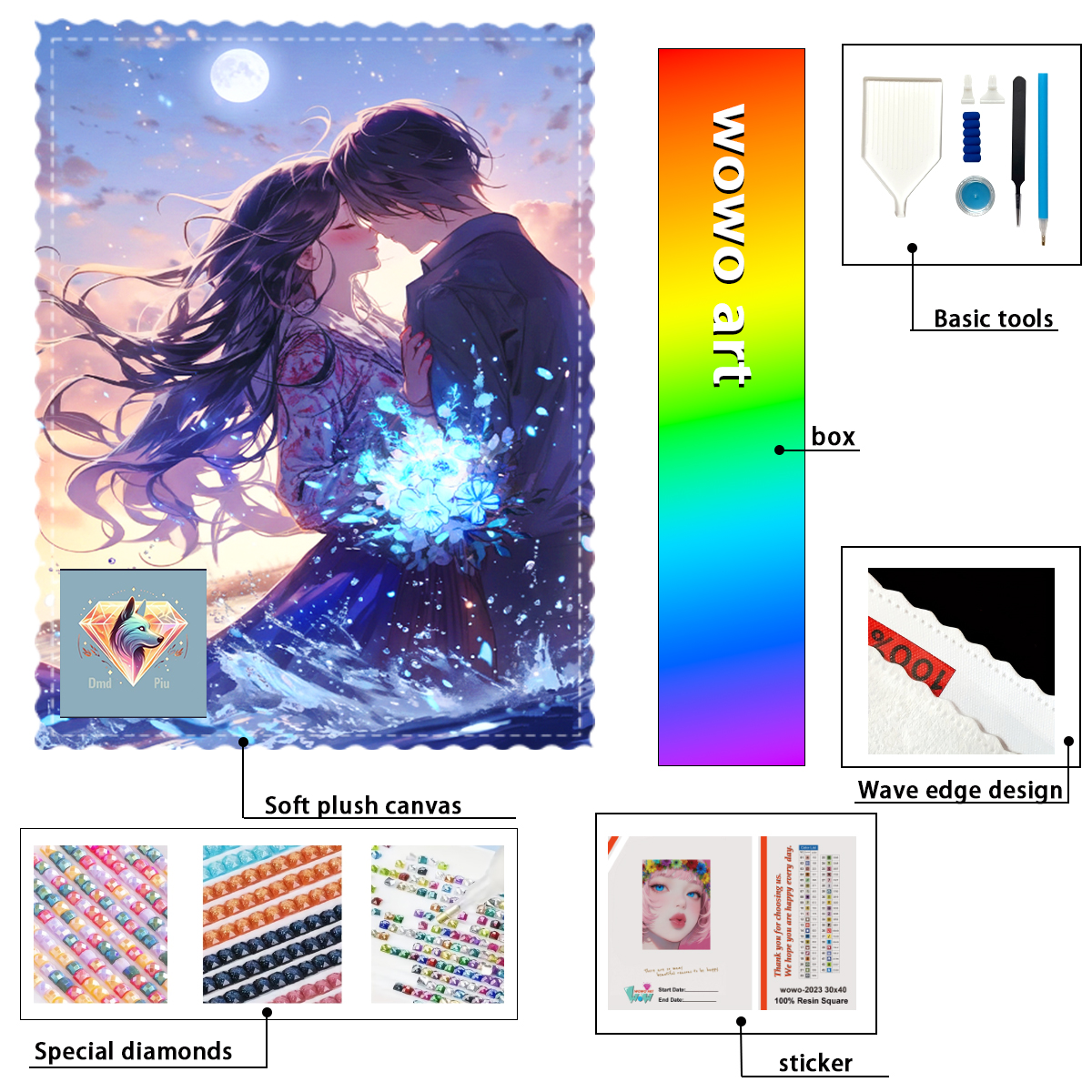 Resin Art Under 100 - 【Piu Diamond Art】Karya Seni Berlian Pasangan