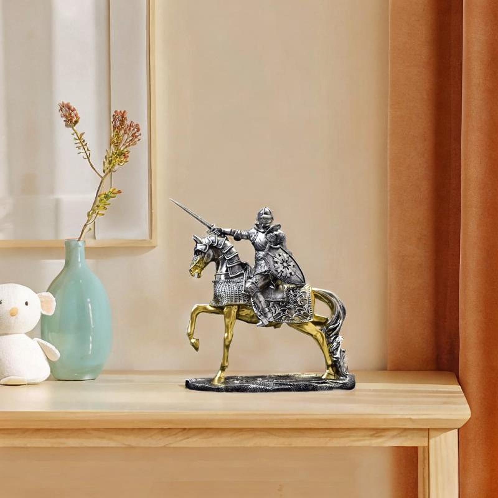 Patung Kuda Ksatria Ornamen Me - Resin Art Table Top ulasan dan harga