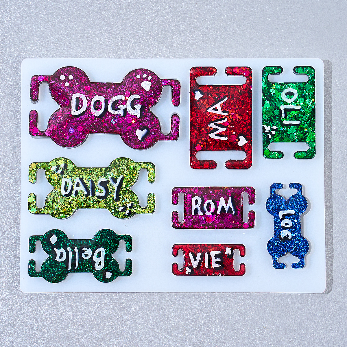 Cetakan Silikon Tag ID Kucing  - Resin Art Name ulasan dan harga