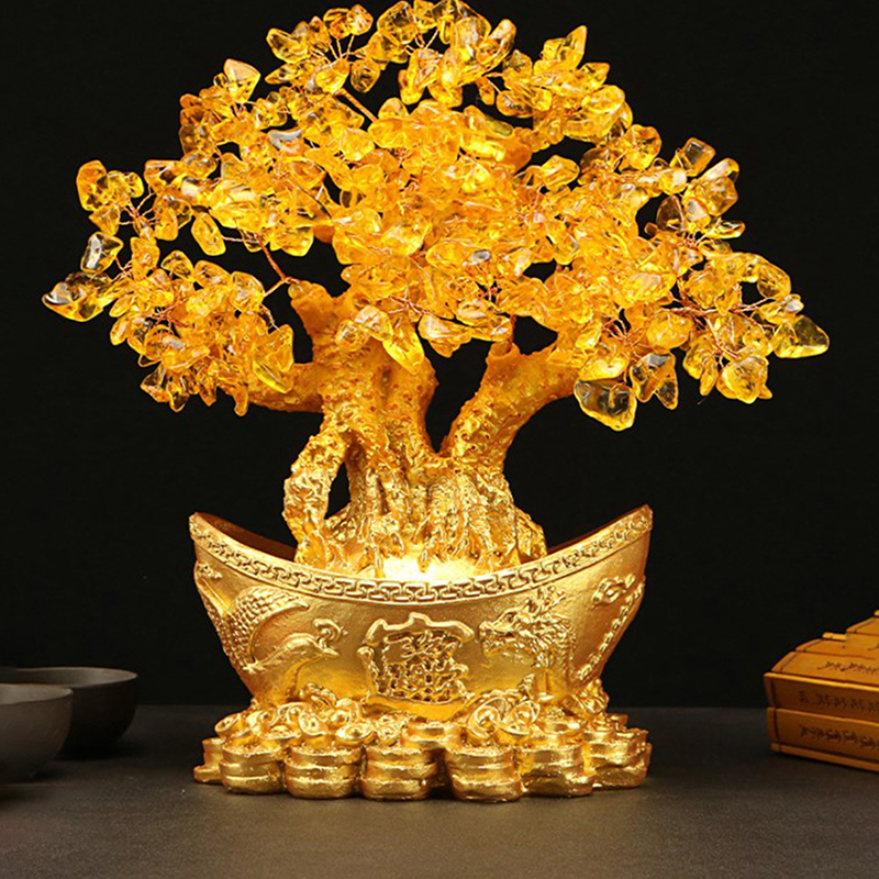 Pohon uang keberuntungan Cina  - Resin Art Table Top ulasan dan harga