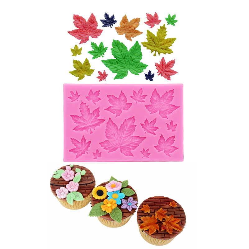 GJ-61 DIY daun Maple silikon c - Resin Art Clay ulasan dan harga