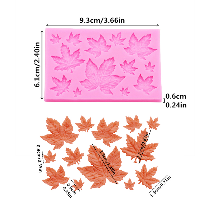 GJ-61 DIY daun Maple silikon c - Resin Art Clay ulasan dan harga