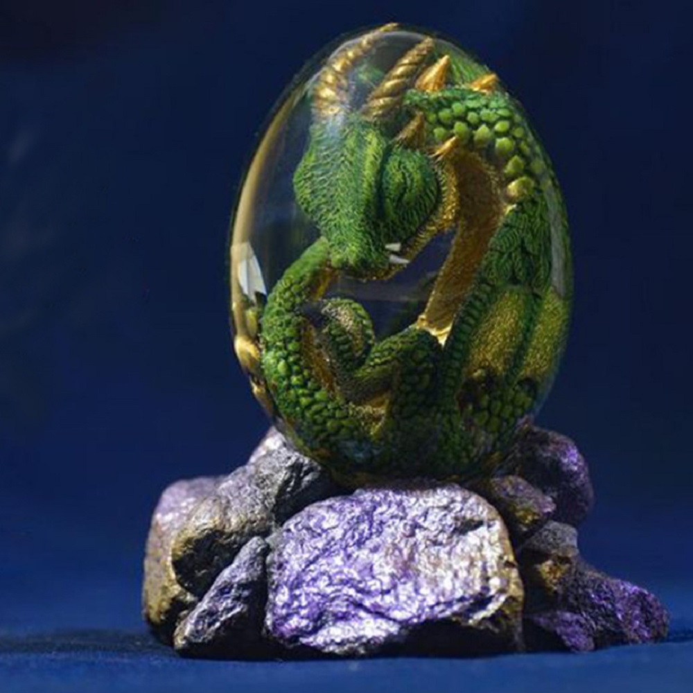 Patung telur naga Lava dengan  - Resin Art Table Top ulasan dan harga