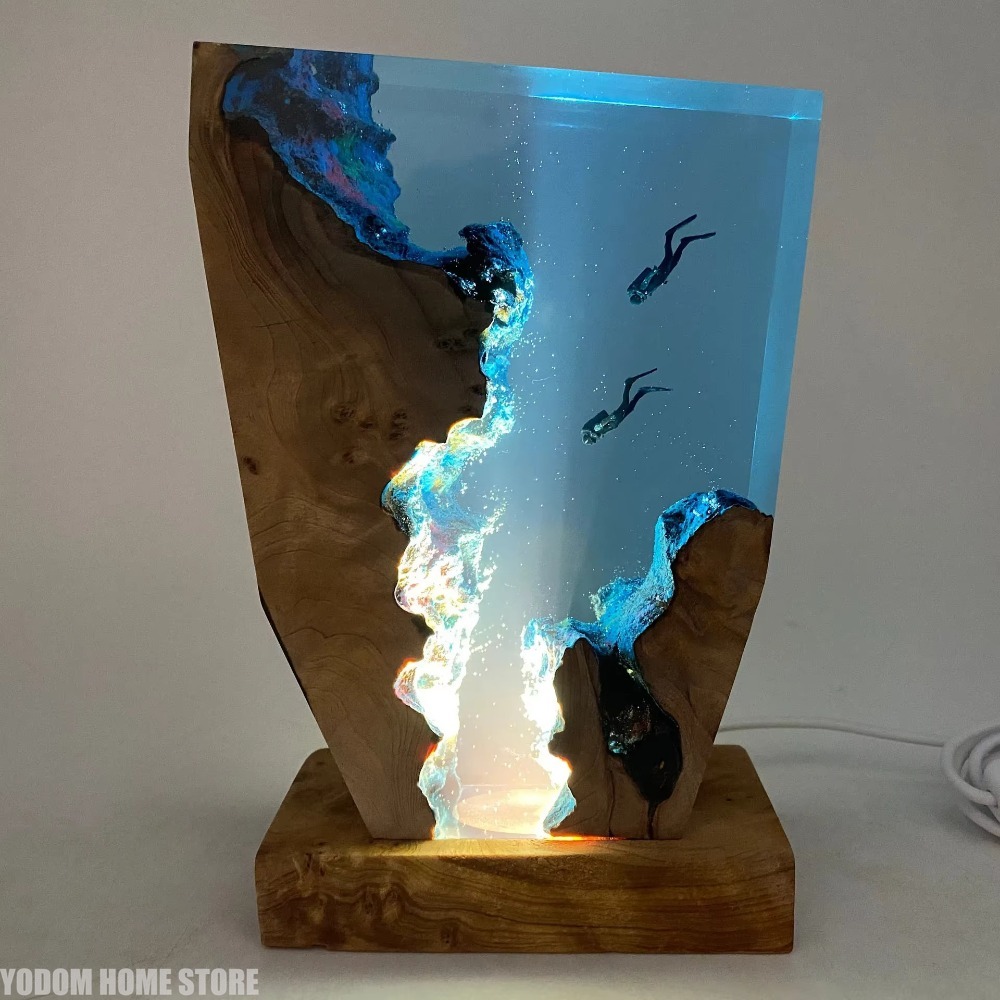 Lampu Meja Resin Organisme Dun - Resin Art Lamp ulasan dan harga