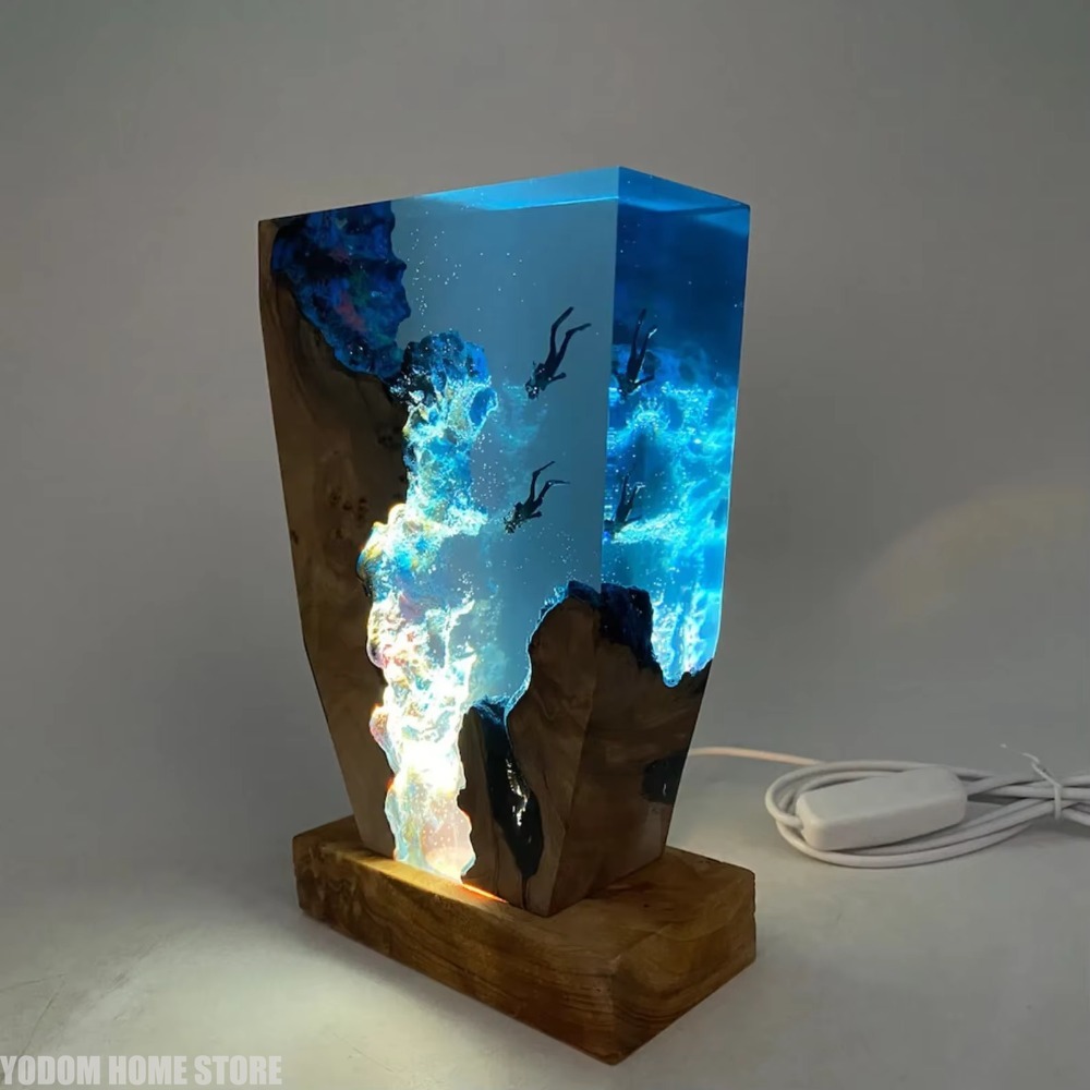 Lampu Meja Resin Organisme Dun - Resin Art Lamp ulasan dan harga