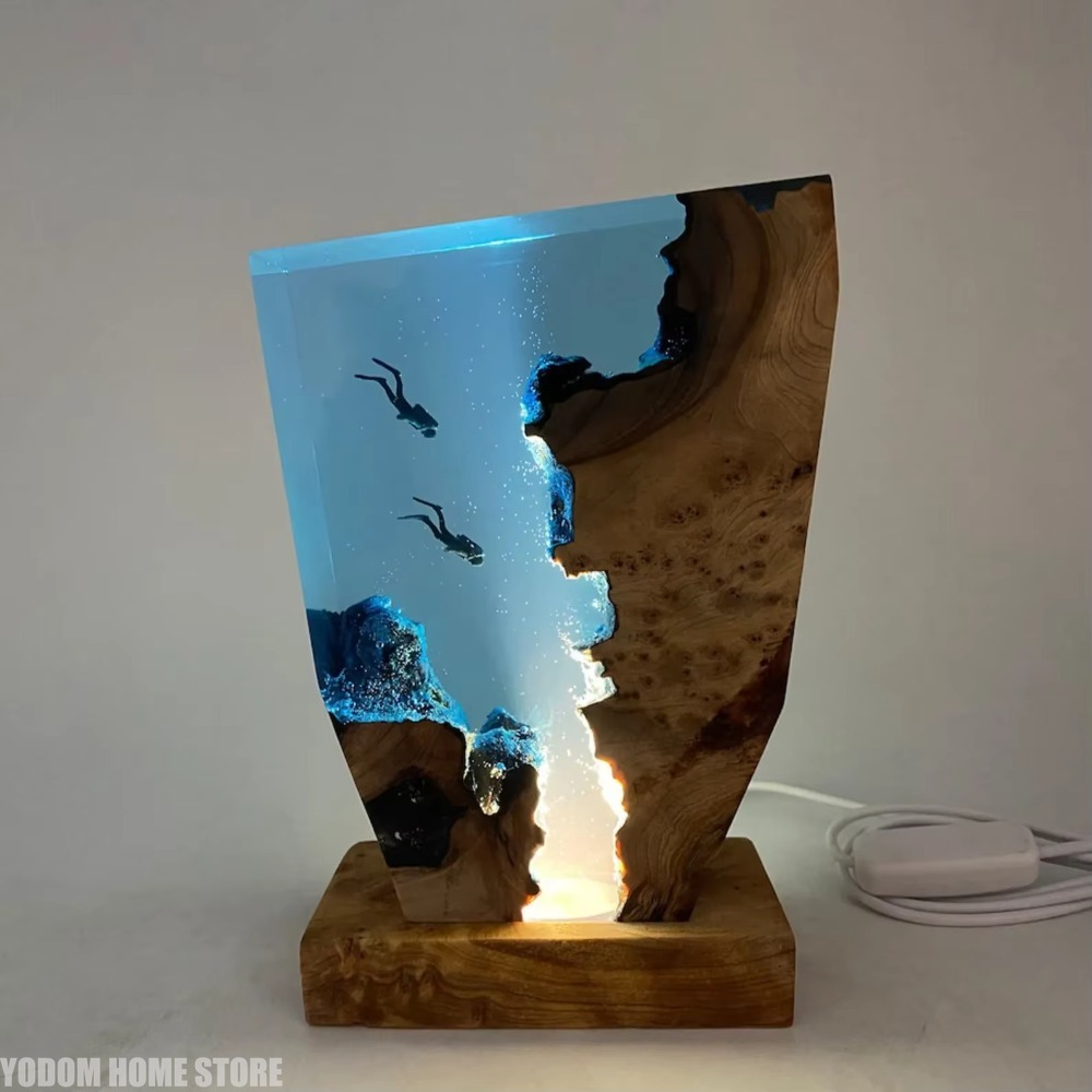 Lampu Meja Resin Organisme Dun - Resin Art Lamp ulasan dan harga