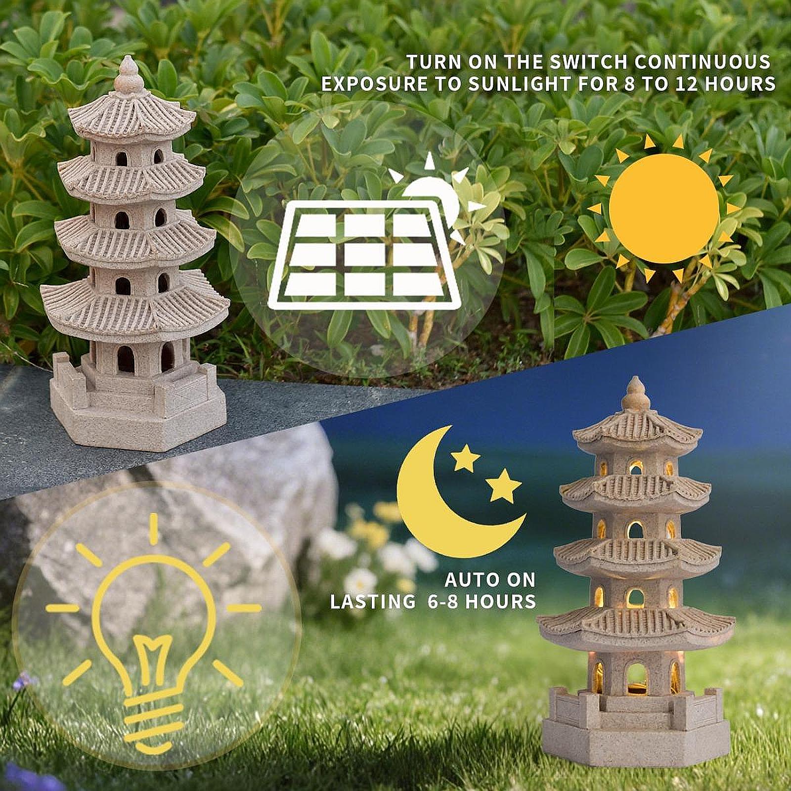 Lampu Taman Pagoda Surya, Patu - Resin Art Lamp ulasan dan harga