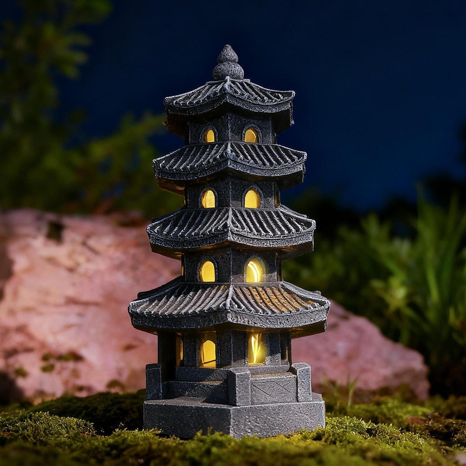 Lampu Taman Pagoda Surya, Patu - Resin Art Lamp ulasan dan harga
