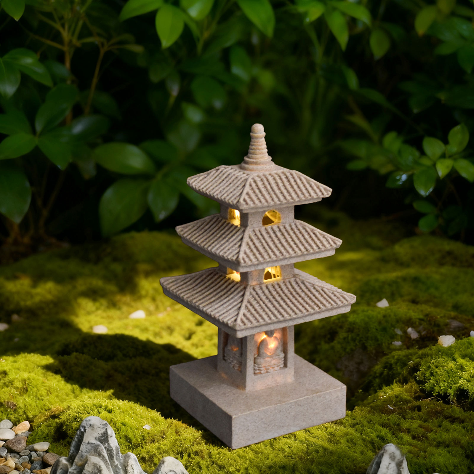 Lampu Taman Pagoda Surya, Patu - Resin Art Lamp ulasan dan harga