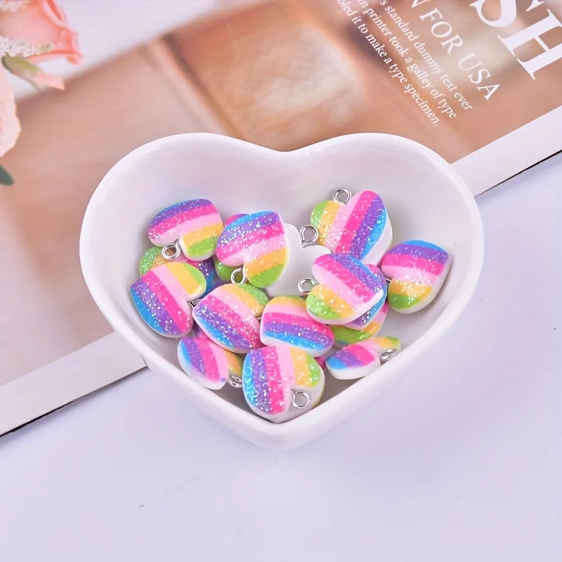 10 Buah Liontin Resin Hati War - Resin Art Supplies Near Me ulasan dan harga