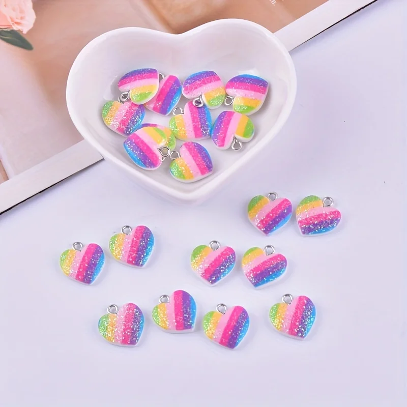 10 Buah Liontin Resin Hati War - Resin Art Supplies Near Me ulasan dan harga