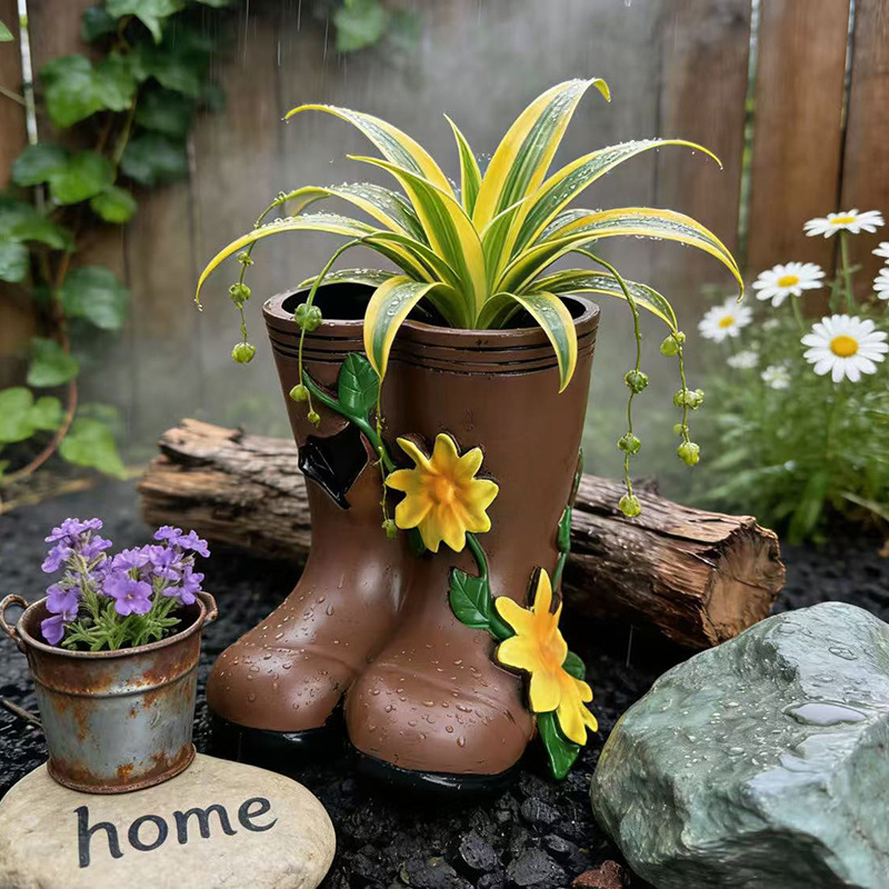 Vas berbentuk sepatu bot hujan - Resin Art Unique Ideas ulasan dan harga