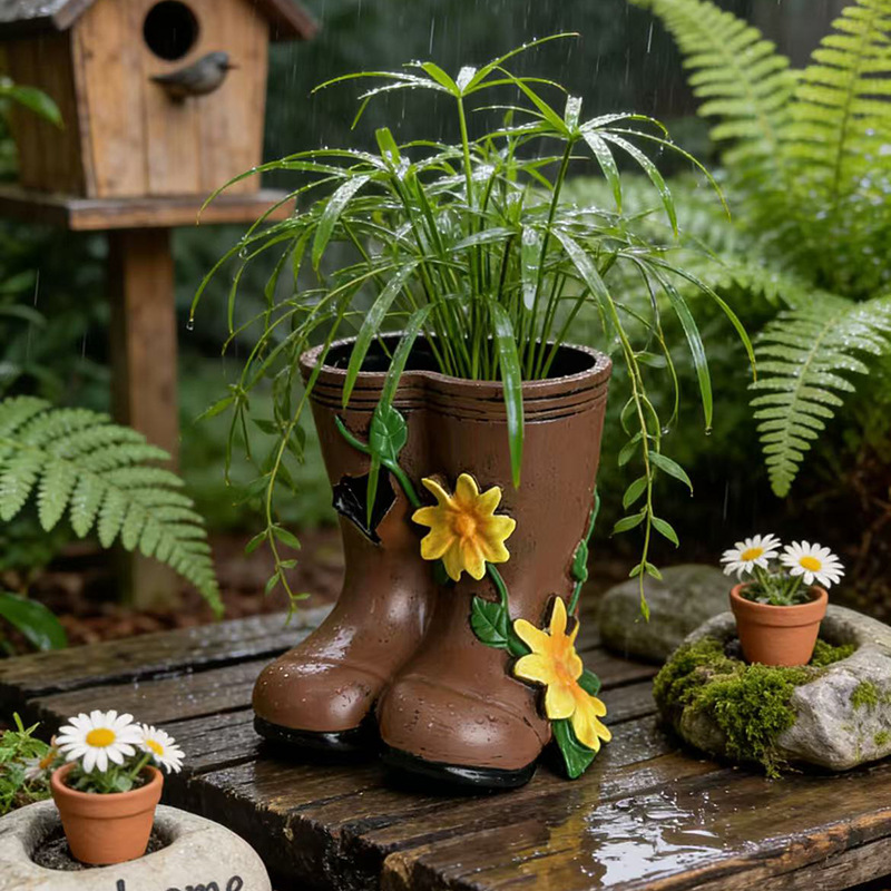 Vas berbentuk sepatu bot hujan - Resin Art Unique Ideas ulasan dan harga