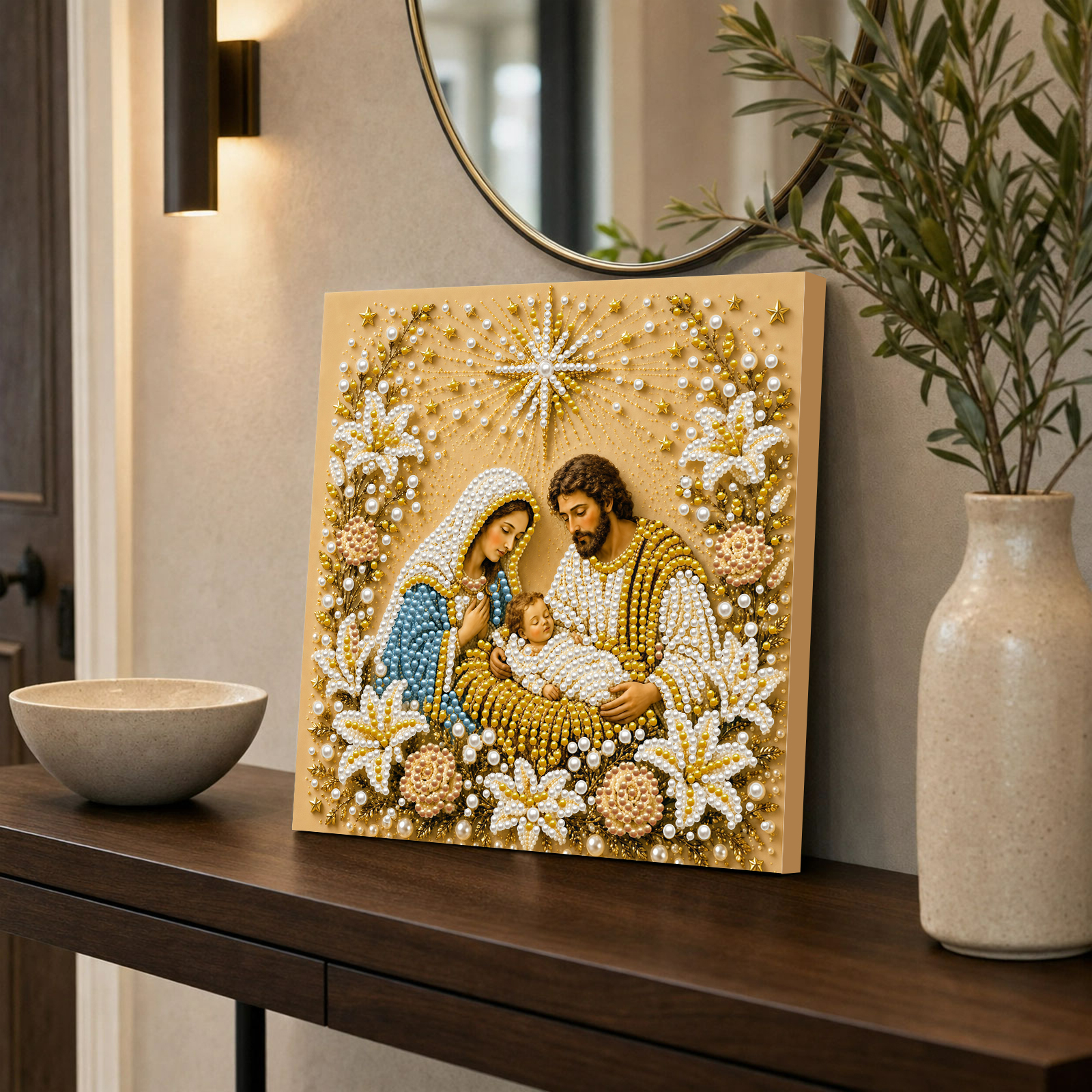 Kit Lukisan Berlian DIY Yesus  - Resin Art Frame ulasan dan harga