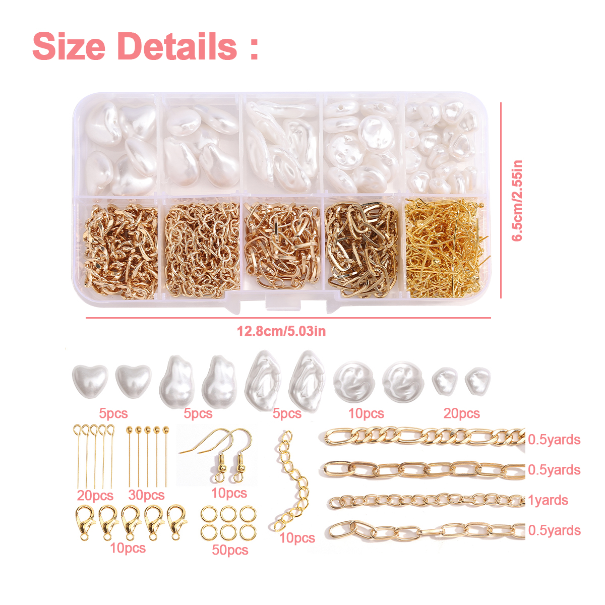 179/366pcs 1Kotak Mutiara ABS  - Resin Art Supplies Near Me ulasan dan harga