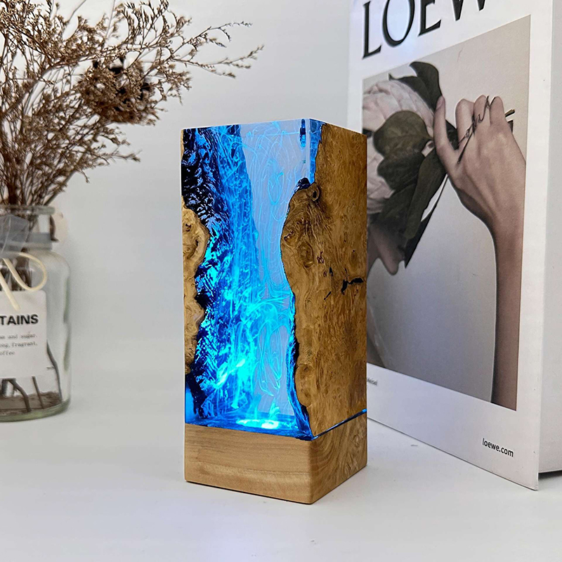 Lampu Meja Resin Tema Organism - Resin Art Lamp ulasan dan harga
