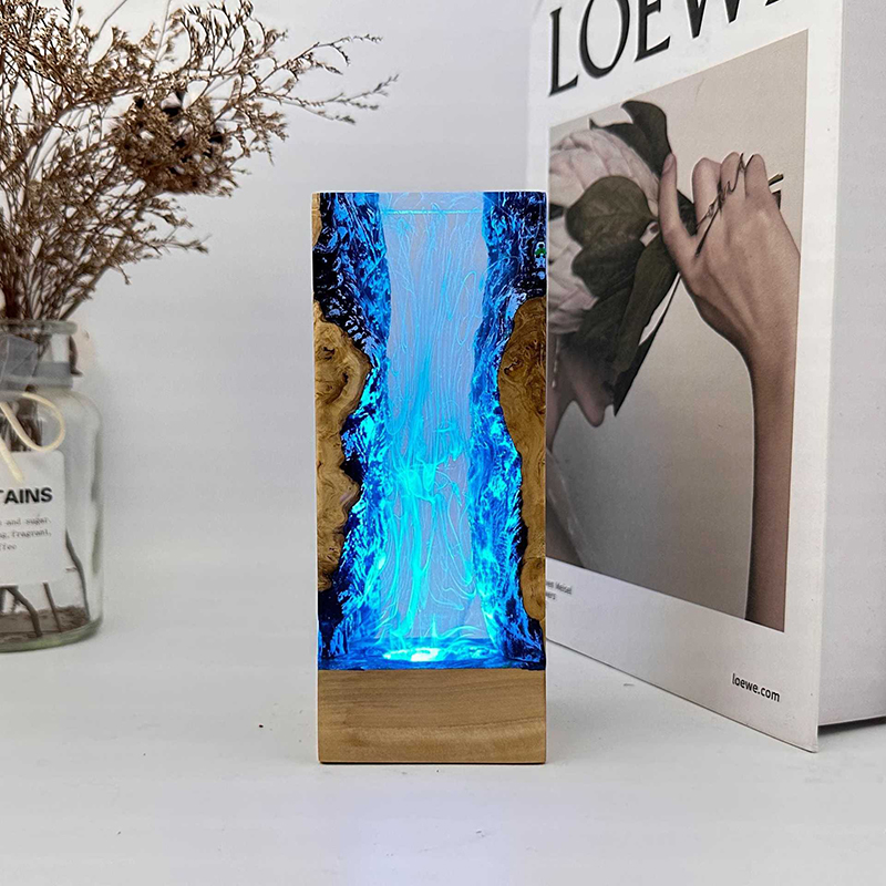 Lampu Meja Resin Tema Organism - Resin Art Lamp ulasan dan harga