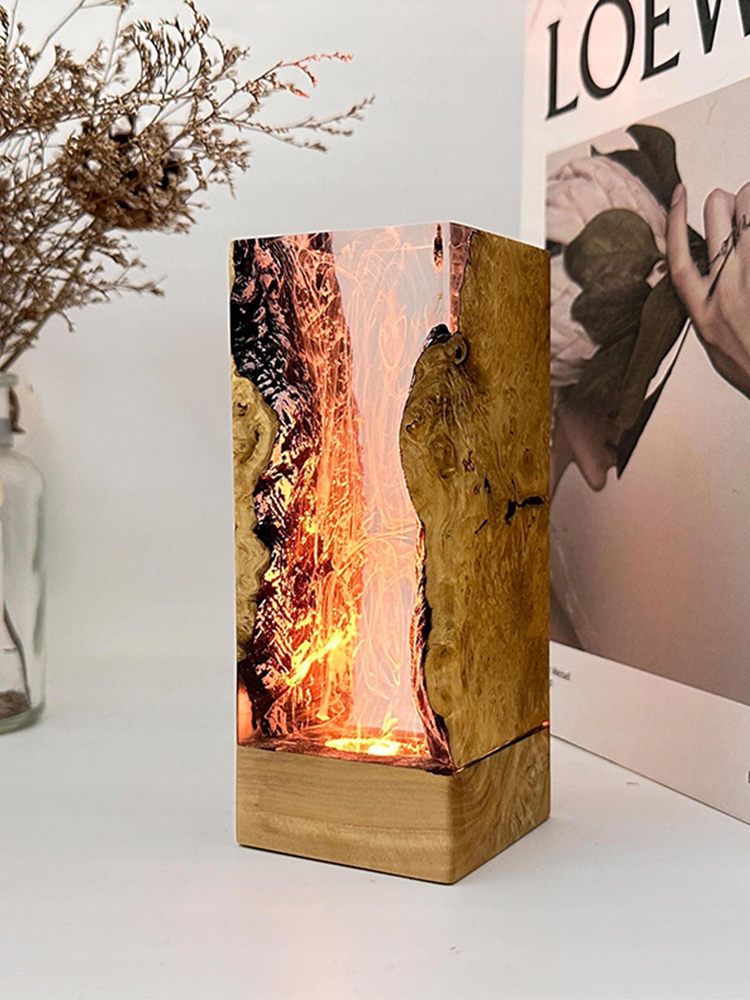 Lampu Meja Resin Tema Organism - Resin Art Lamp ulasan dan harga