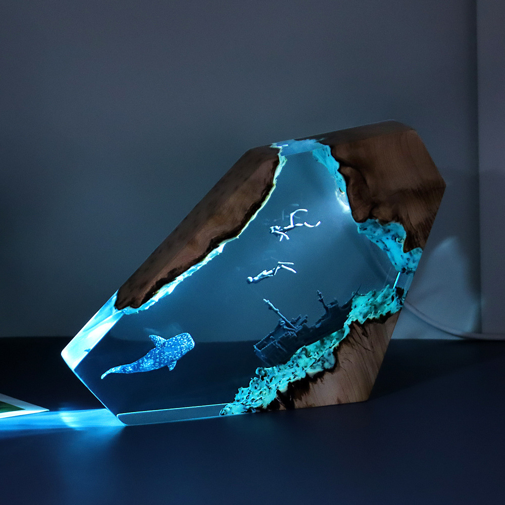 Lampu meja kantor kamar tidur  - Resin Art Table Top ulasan dan harga