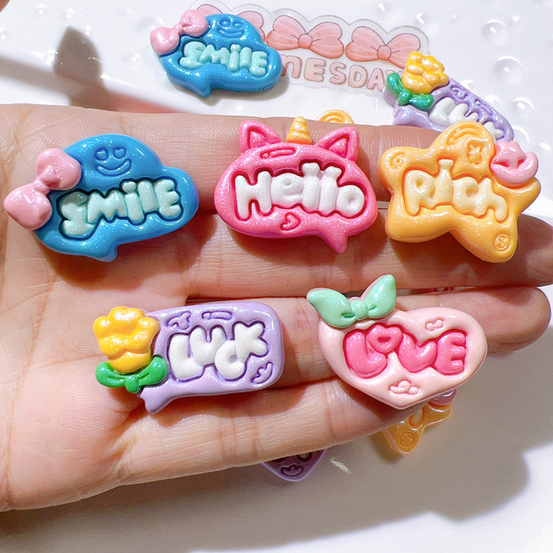 10 Buah Aksesori Jepit Rambut  - Resin Art Name ulasan dan harga