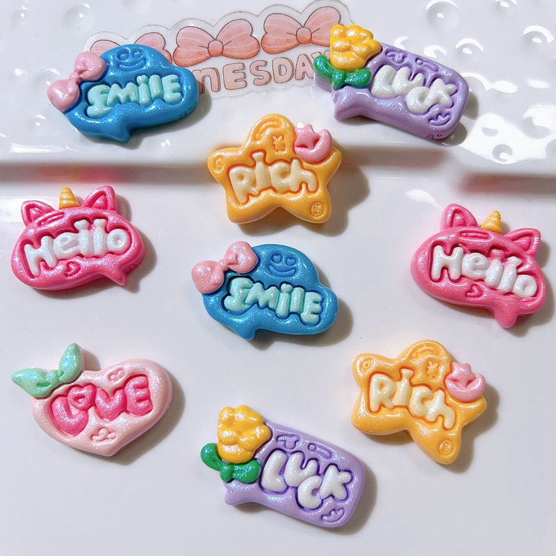 10 Buah Aksesori Jepit Rambut  - Resin Art Name ulasan dan harga